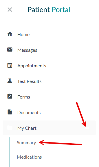1. Step one click the + next to my chart and select summary Step One: Click the + next to My Chart and select Summary.